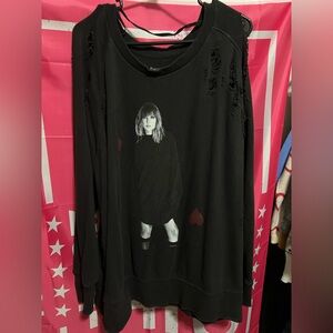 Taylor Swift Reputation Oversized Distressed Sweater
